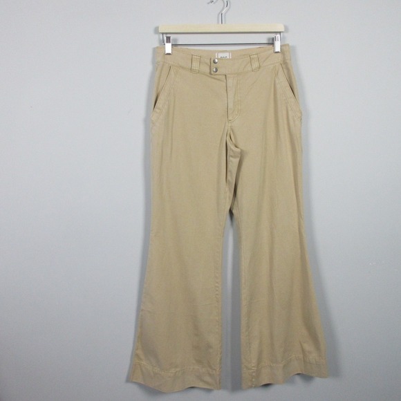 Urban Outfitters BDG Wide Leg Pants Women 10 Beige Mid Low Baggy y2k Cargo 452 - Picture 1 of 13